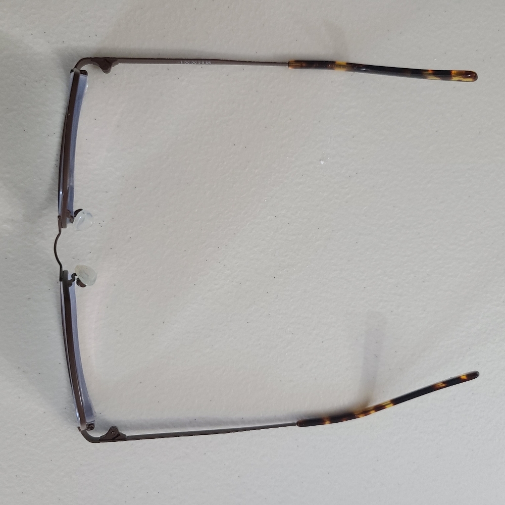 Zenni Eyeglass Frames Brown Rectangle Full Metal Rim with Case Size 51-16-135 - Picture 5 of 12